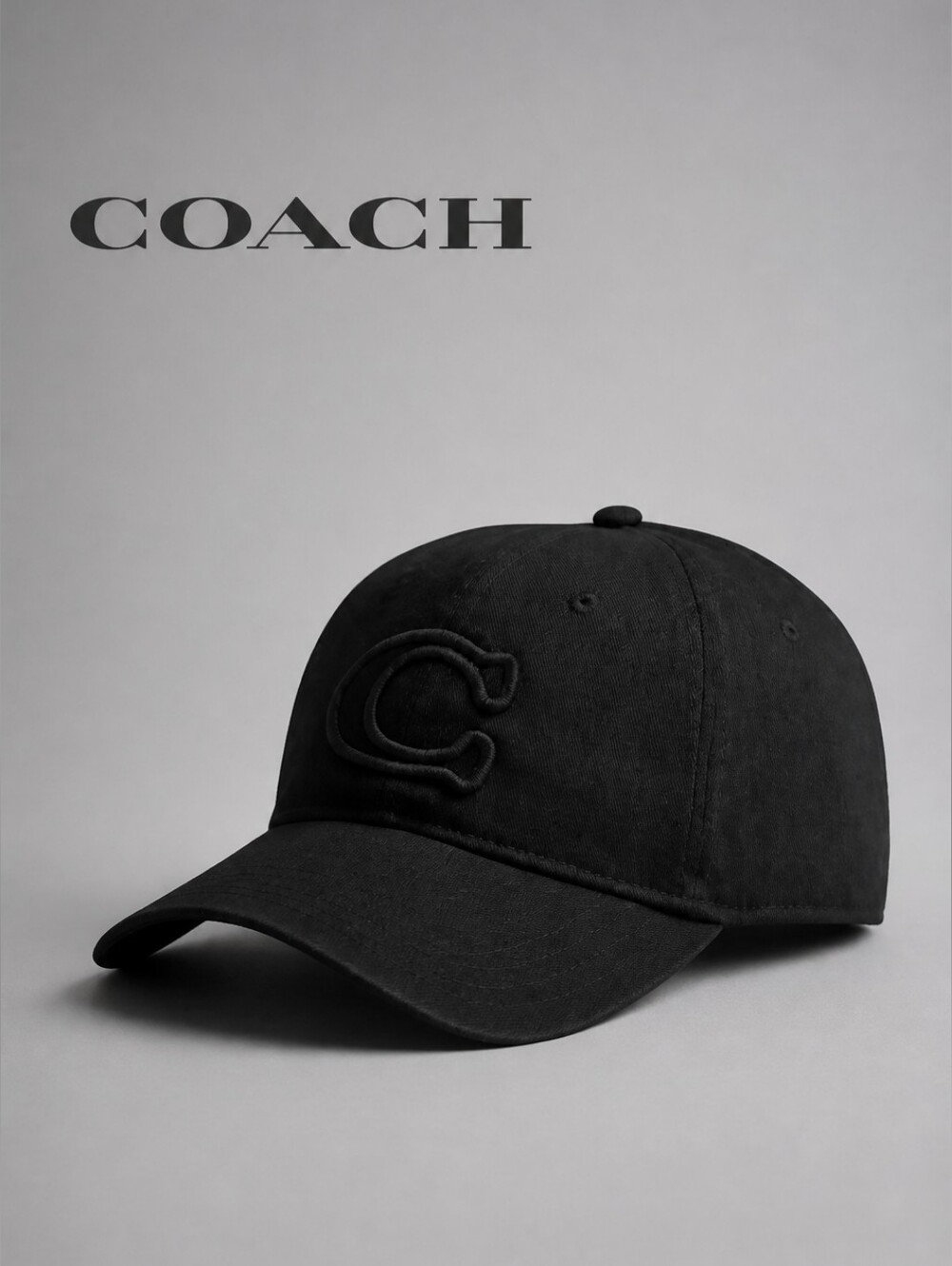Coach Signature Patch Baseball Hat NWT